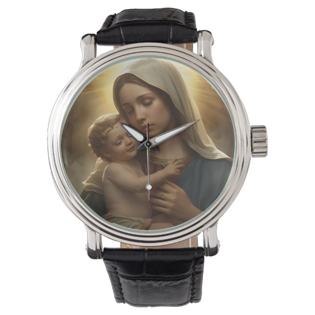 Mother Mary and Child Jesus Watch eWatch Watch Armbandsur (Framsida)