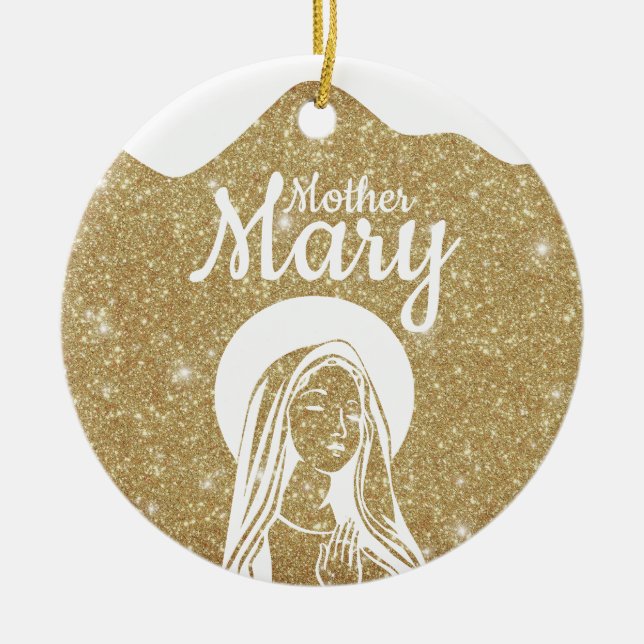 Mother Mary Matthew 1:18 Holy Ghost Passage  ⛪️ 🎄 Julgransprydnad Keramik (Framsidan)