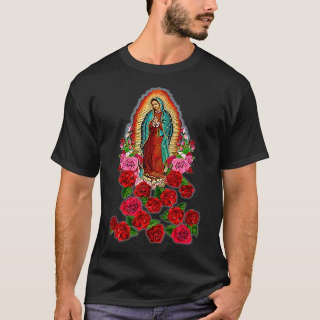 Mother Mary Our Lady Of Guadalupe Catholic Saint C T Shirt (Framsida)