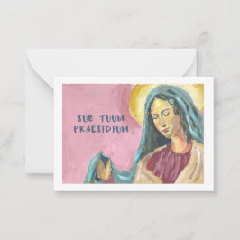 Mother Mary prayer card Anteckningskort