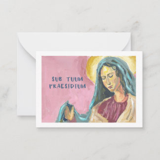 Mother Mary prayer card Anteckningskort