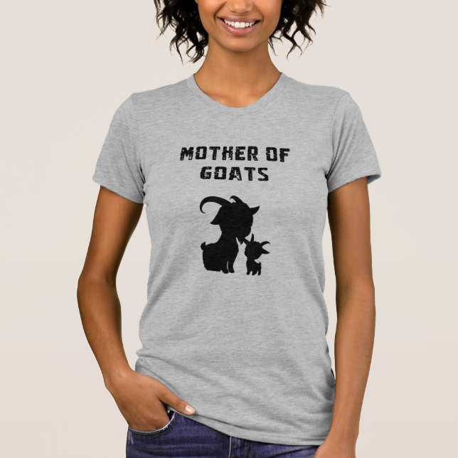Mother Of Goats Funny Farm Animal Lover Mama T Shirt (Framsida)