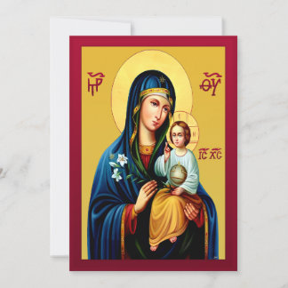 Mother of God new red Inbjudningar