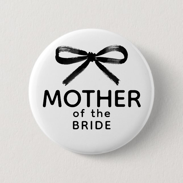 Mother of the Bride - Black Bow Whimsical Knapp (Framsida)