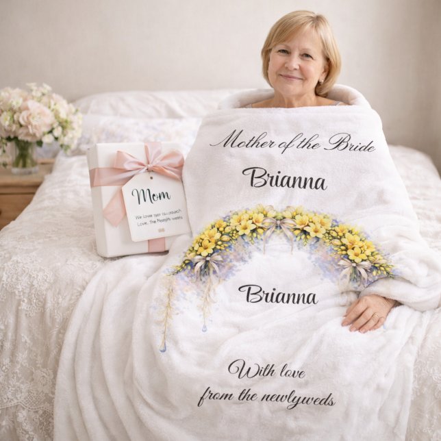 Mother of the Bride Freesia Wedding Party Gift  Fleecefilt (Skapare uppladdad)