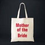 Mother of the Bride Tygkasse<br><div class="desc">This cute vintage tote bag is best gift idea for bride's mother at weddings. This tote bag is perfect for your mom on your life big day. It is perfect for her to keep everything wedding in one place.</div>