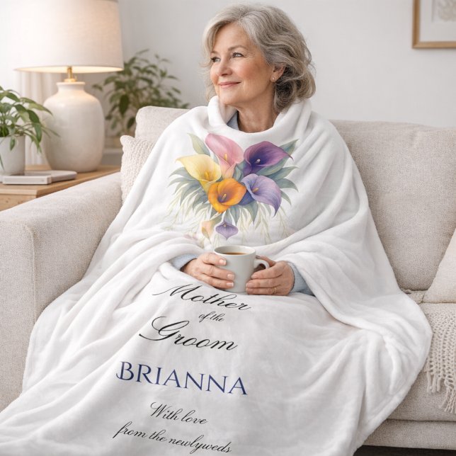 Mother of the Groom Calla Lilies Wedding Gift  Fleecefilt (Skapare uppladdad)