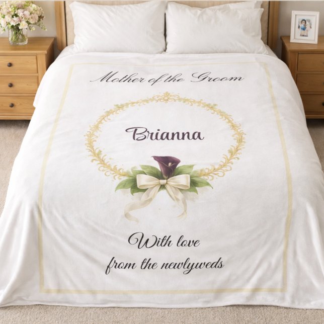 Mother of the Groom Keepsake Wedding Party Gift  Fleecefilt (Skapare uppladdad)