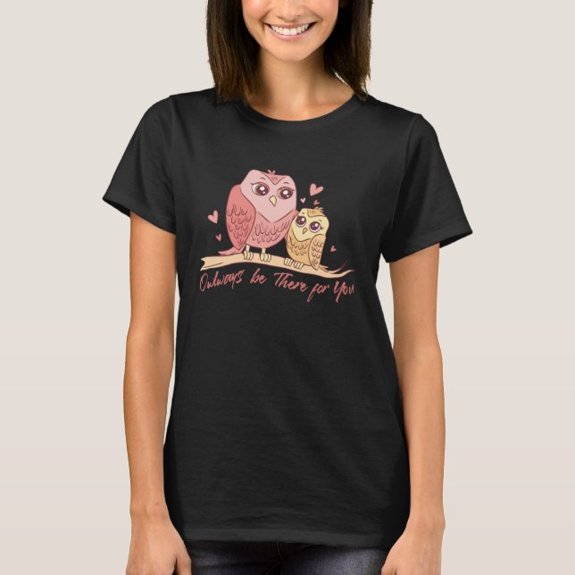 Mother Owl Bird Family Quotes T Shirt (Framsida)