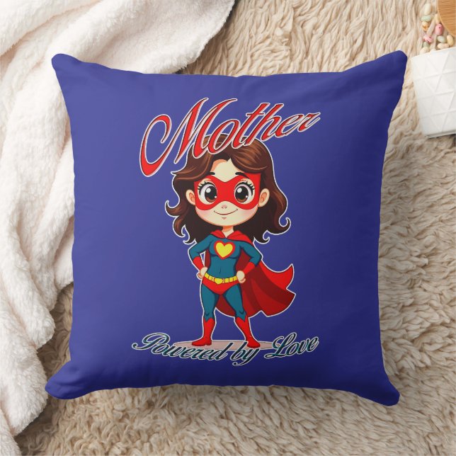 Mother Powered by Love – Supermom Art Kudde (Filt)