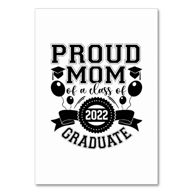 Mother Proud Mother Of A Class Of 2022 Graduate Bordsnummer (Framsidan)