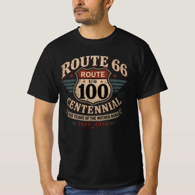 Mother Road 100-årsjubileumskläder T Shirt (Framsida)