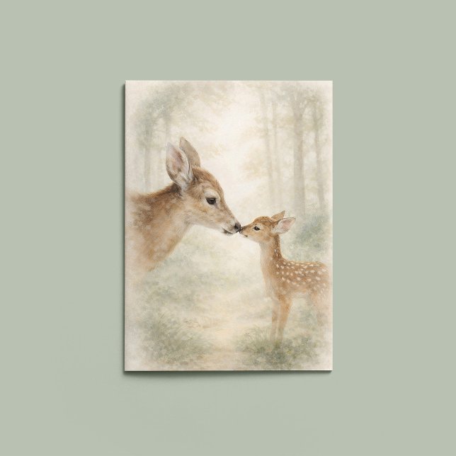Mother’s Day Card – Deer Kissing Noses Kort (Skapare uppladdad)