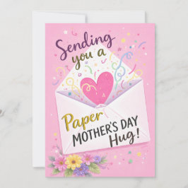 Mother’s Day Card, Paper Hug Card Julkort
