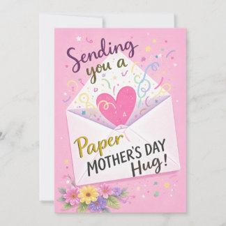 Mother’s Day Card, Paper Hug Card Julkort