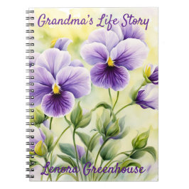 Mother’s Day Life Story, Woodland Violets, Violets Anteckningsbok