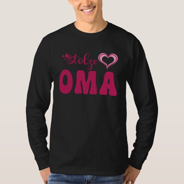Mother s Day Love Heart Mom Women Stolze Oma T Shirt (Framsida)