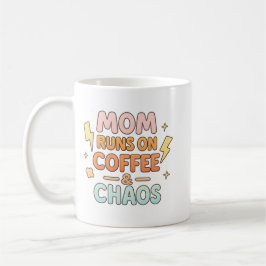 Mother’s Day “Mom Runs on Coffee & Chaos” Kaffemugg