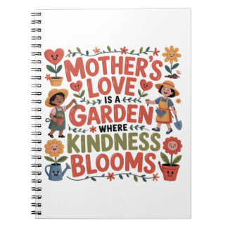 Mother’s Love Is A Garden Where Kindness Blooms Anteckningsbok