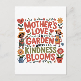 Mother’s Love Is A Garden Where Kindness Blooms Inbjudan Vykort