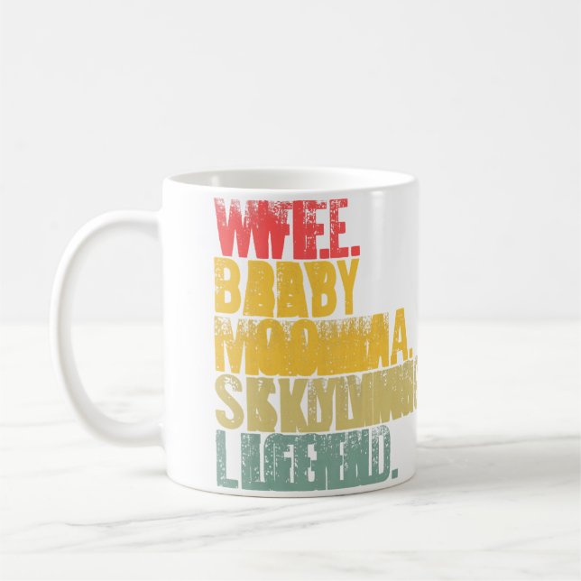 Mother Women Funny Wife Baby Momma Skydiving Legen Kaffemugg (Vänster)