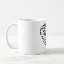 Mother world cloud coffee mug- Beautiful, caring,  Kaffemugg