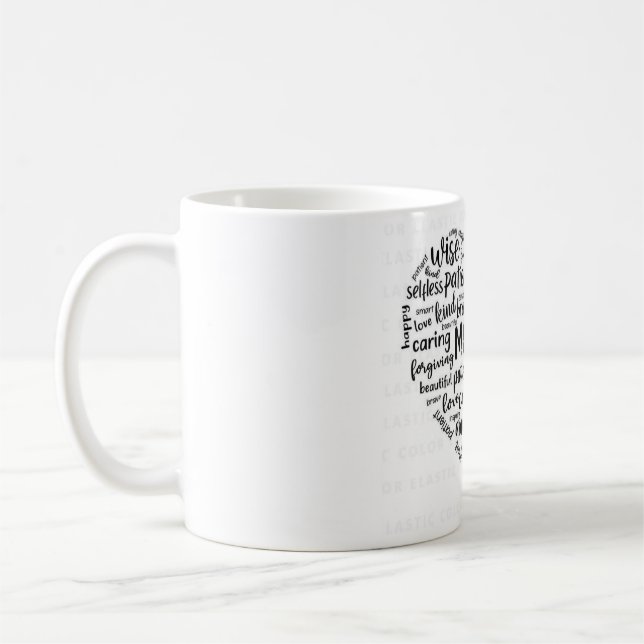 Mother world cloud coffee mug- Beautiful, caring,  Kaffemugg (Vänster)