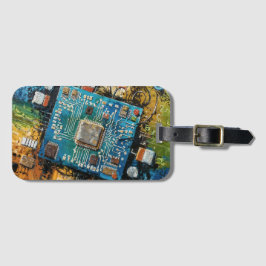 Motherboard - Abstract Computer Tech Art Bagagebricka