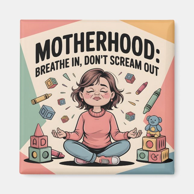 Motherhood Breathe In Calm Art Magnet (Framsidan)