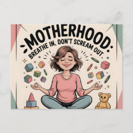 Motherhood Breathe In Calm Art Vykort