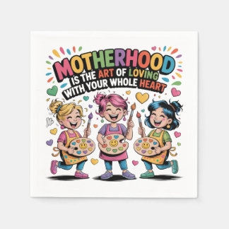 Motherhood Is The Art Of Loving With Your Heart Pappersservett