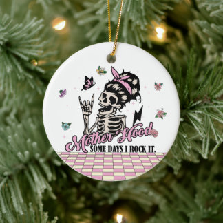 Motherhood – Some Days I Rock It Funny Julgransprydnad Keramik