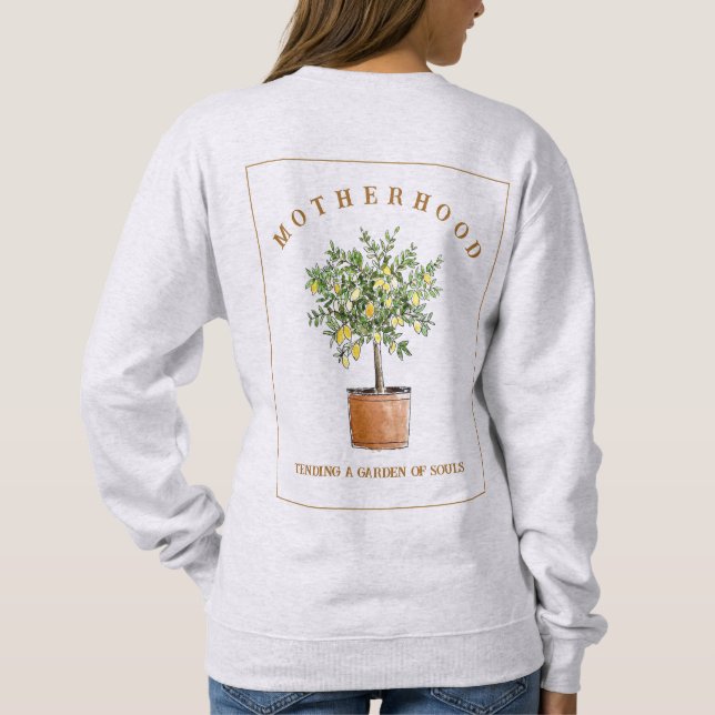Motherhood Tending a Garden Lemon Tree T Shirt (Baksida)