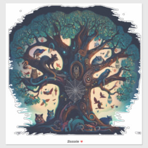 Mothering Oak Livets träd Klistermärken