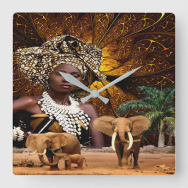 Motherland Fyrkantig Klocka