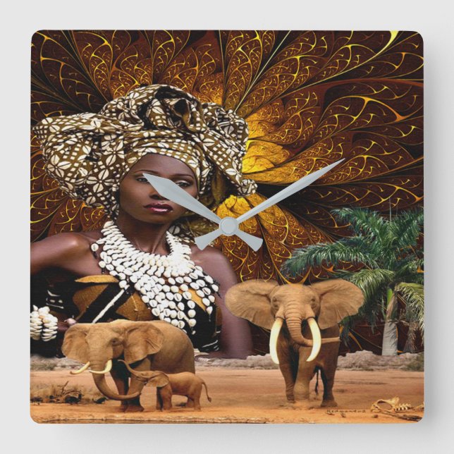 Motherland Fyrkantig Klocka (Framsida)