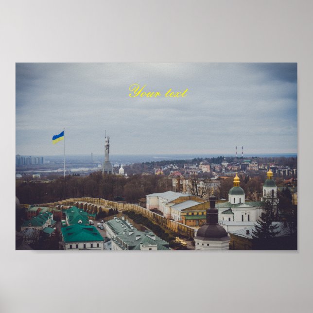 Motherland Monument i Kiev Poster (Framsidan)