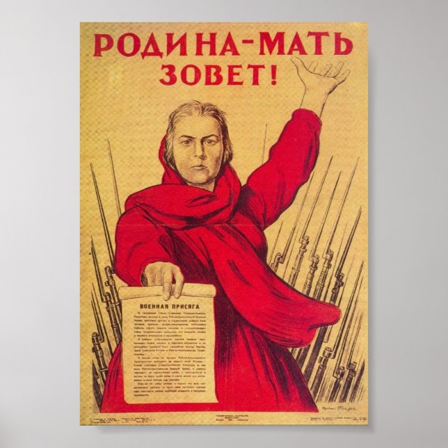 Motherland poster WW2-propaganda (Framsidan)