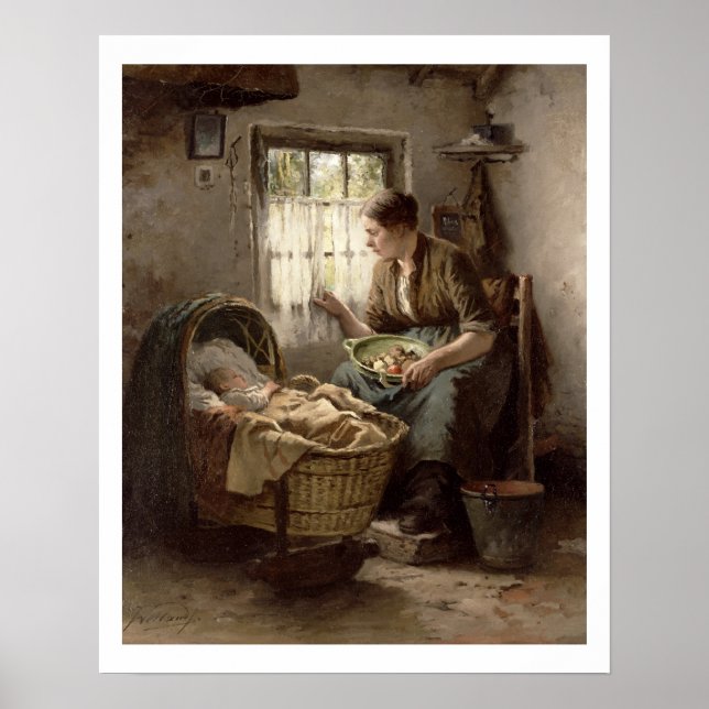 Motherly Affection (olja på canvas) Poster (Framsidan)