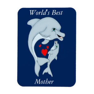 Motherly Dolphin Kärlek Magnet
