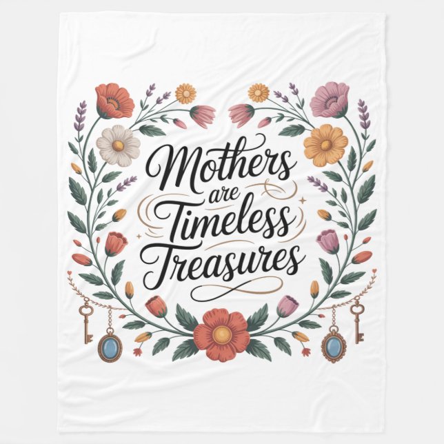 Mothers Are Timeless Treasures Fleecefilt (Framsidan)