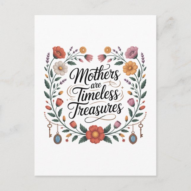 Mothers Are Timeless Treasures Inbjudan Vykort (Framsida)