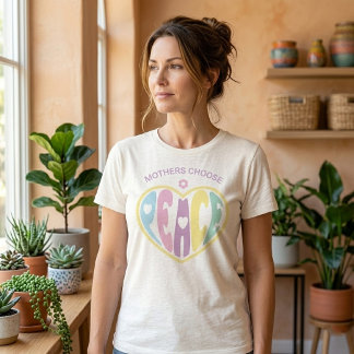 Mothers Choose Peace Heart T Shirt