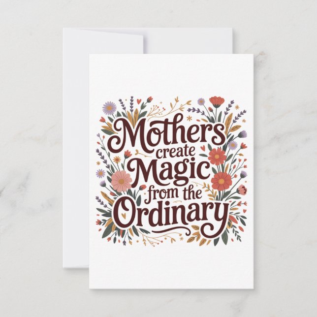 Mothers Create Magic From The Ordinary Inbjudningar (Framsida)
