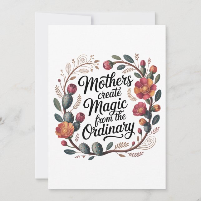 Mothers Create Magic From The Ordinary Inbjudningar (Framsida)
