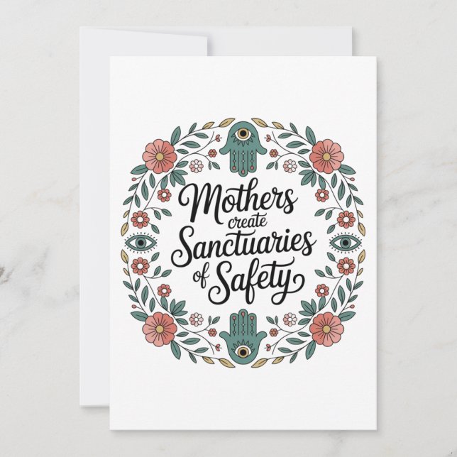 Mothers Create Sanctuaries Of Safety Inbjudningar (Framsida)