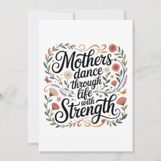Mothers Dance Through Life With Strength Inbjudningar
