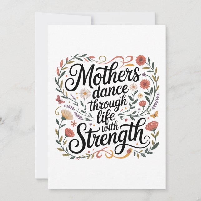 Mothers Dance Through Life With Strength Inbjudningar (Framsida)