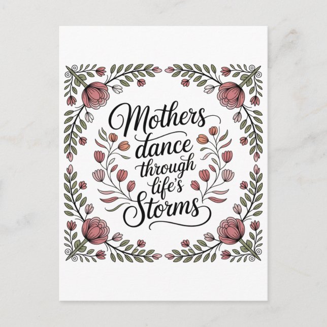 Mothers Dance Through Life's Storms Vykort (Framsida)