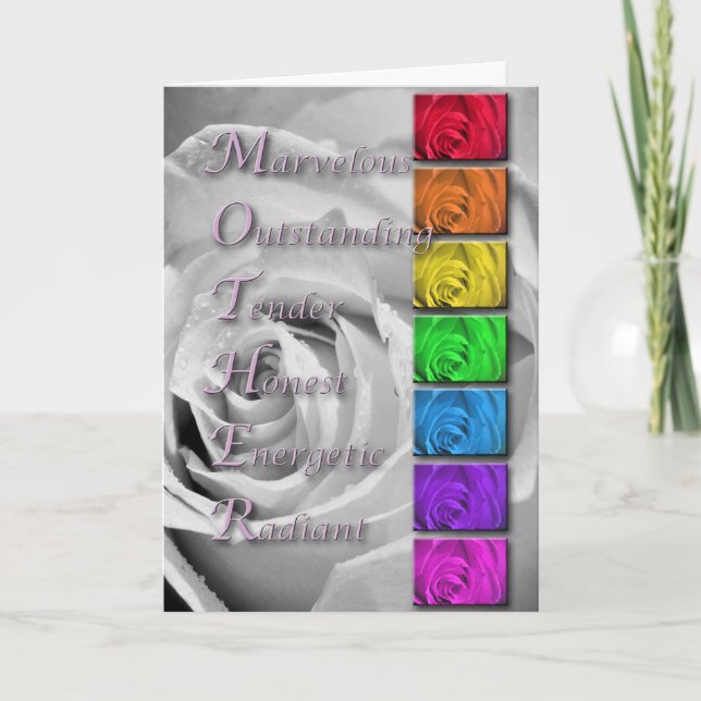 Mother's Day Acronym Kort (Framsida)